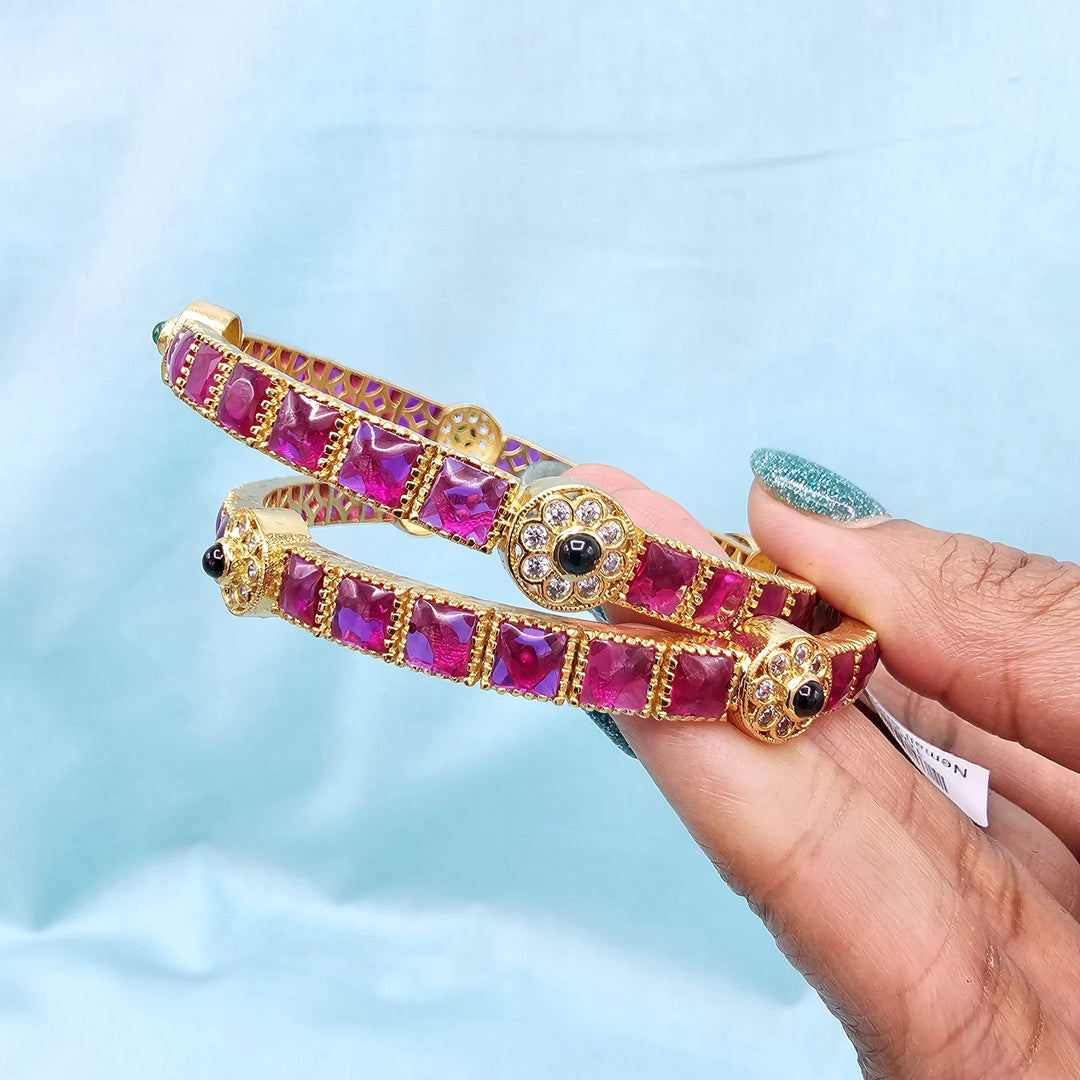 Silver Ruby bangles