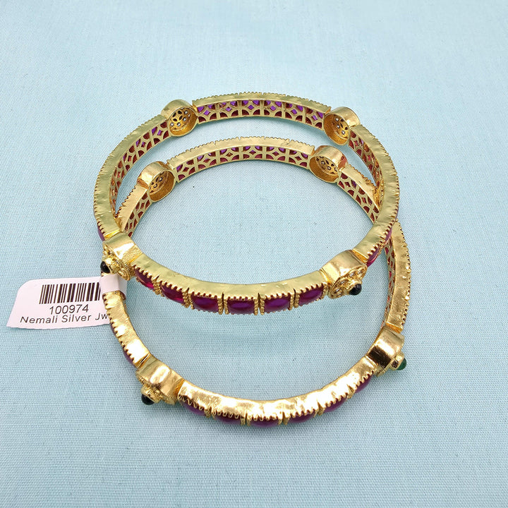 Silver Ruby bangles