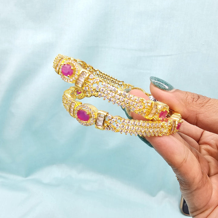 2.6 Silver pink bangles