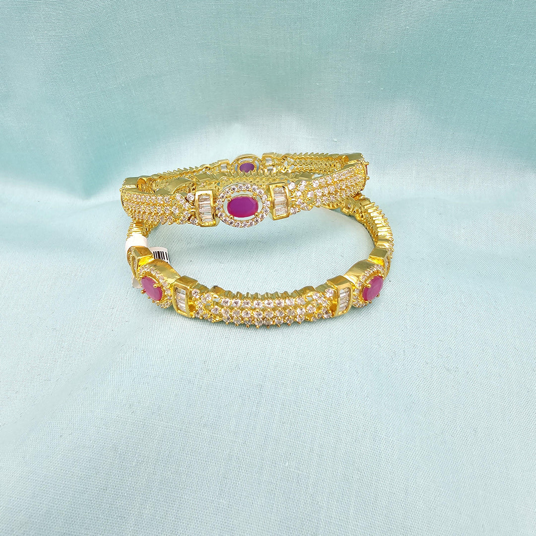 2.6 Silver pink bangles