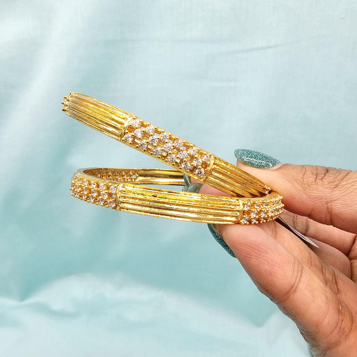 silver CZ Bangle set