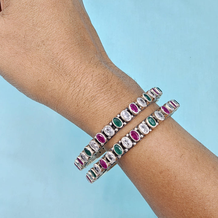 2.6 92.5 silver Oxidized bangles