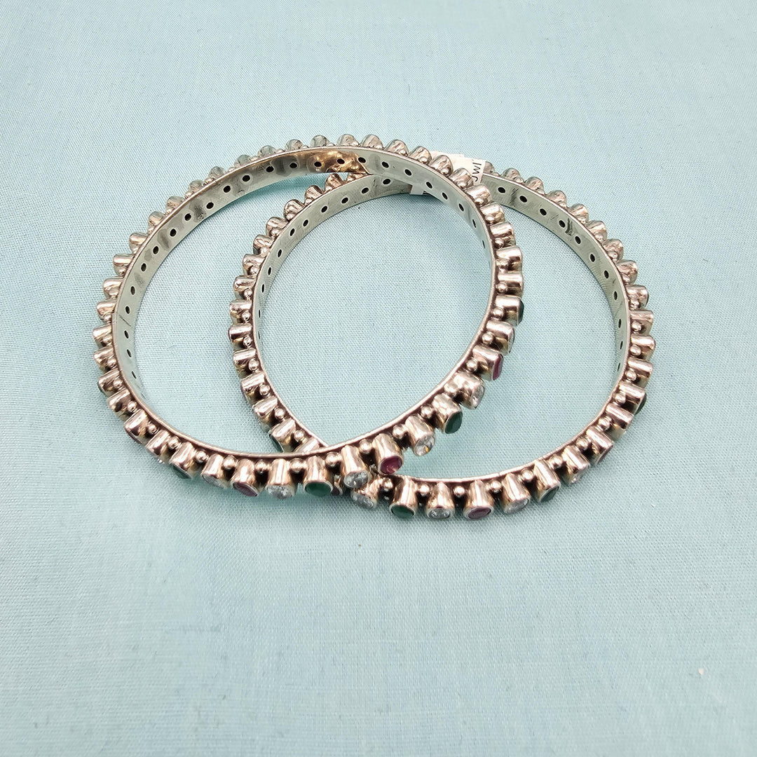 2.6 92.5 silver Oxidized bangles