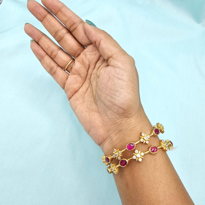 2.6 Silver Ruby BangleS