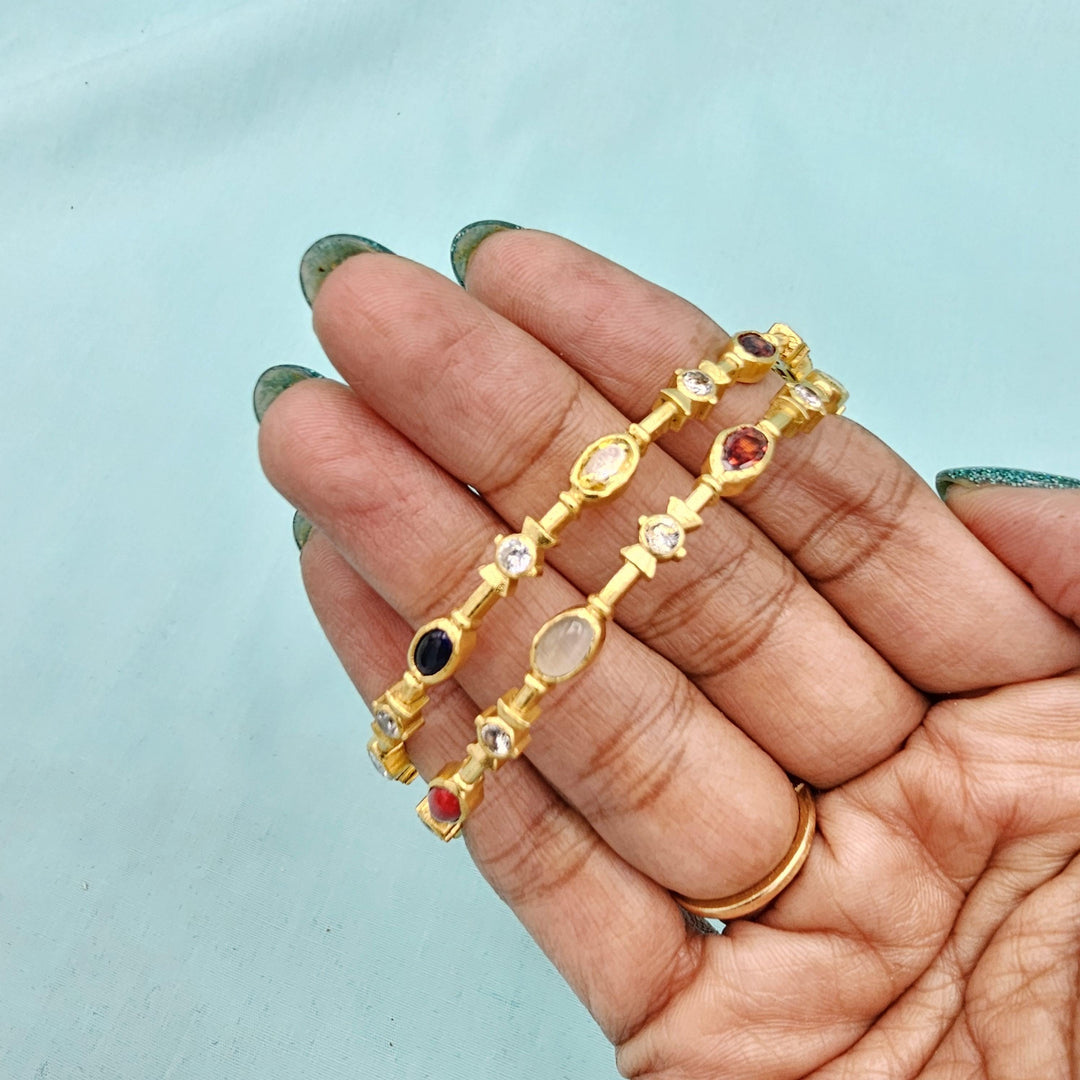 2.6 Silver Navaratna bangles