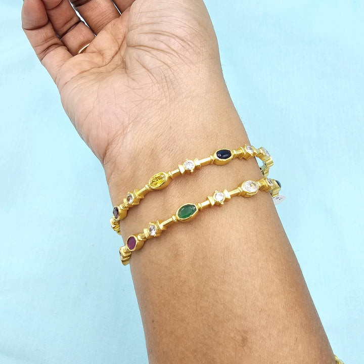 2.6 Silver Navaratna bangles