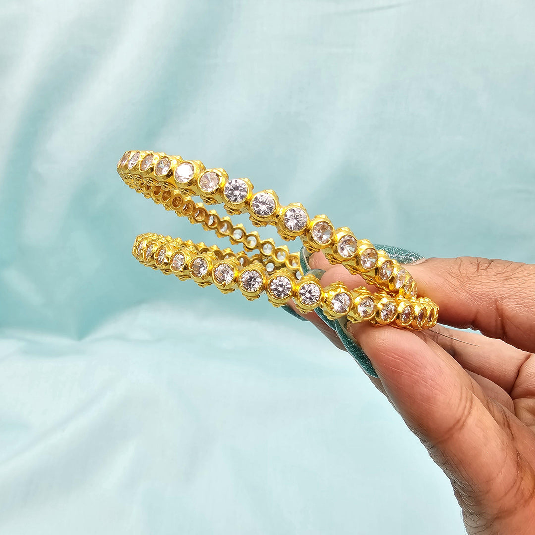 92.5 Full white silver bangles
