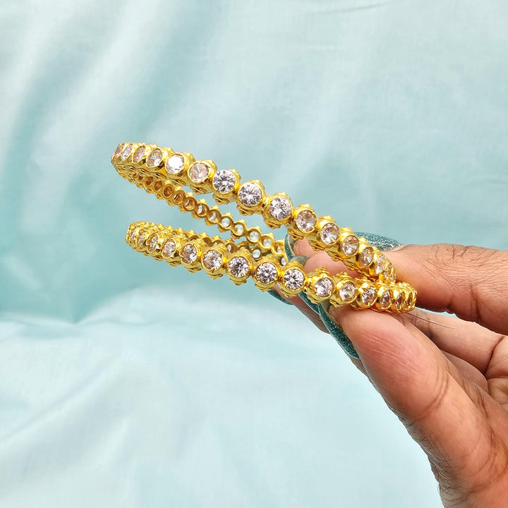 92.5 Full white silver bangles