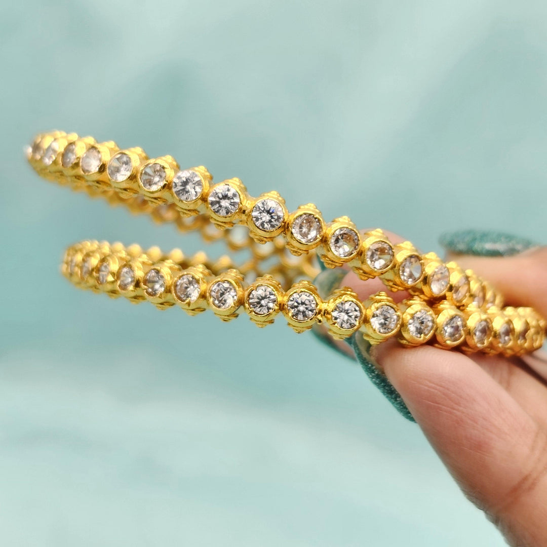 92.5 Full white silver bangles