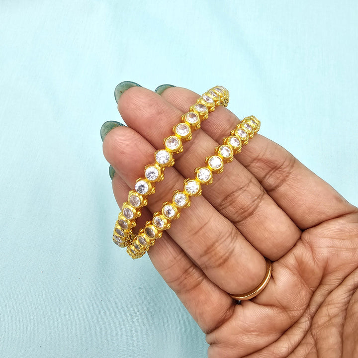 92.5 Full white silver bangles