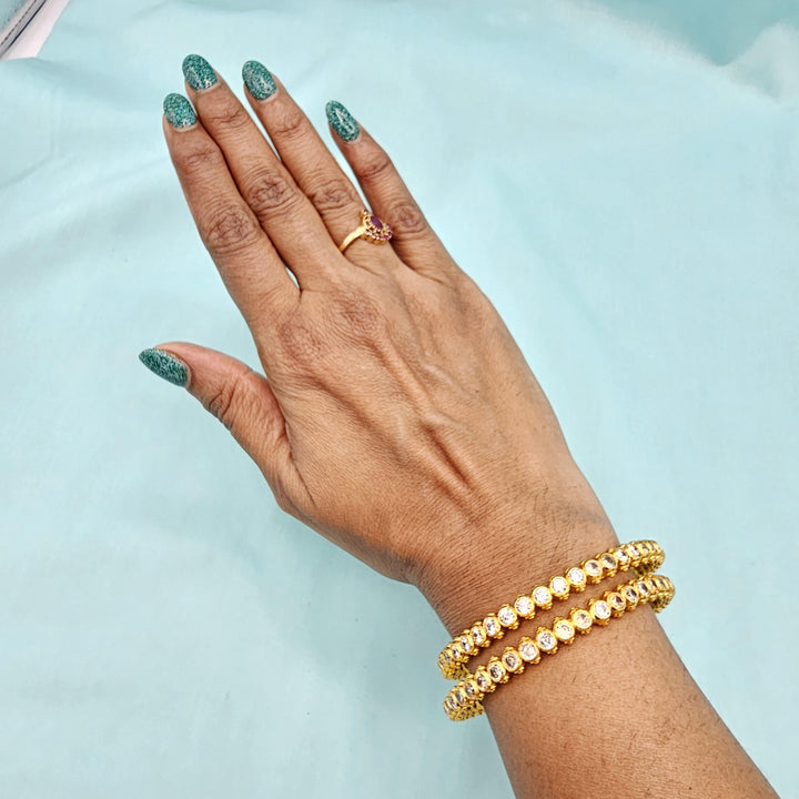 92.5 Full white silver bangles