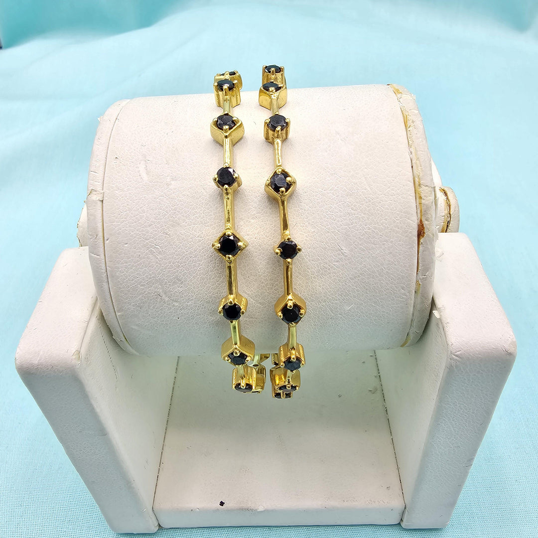 Black Stone silver set