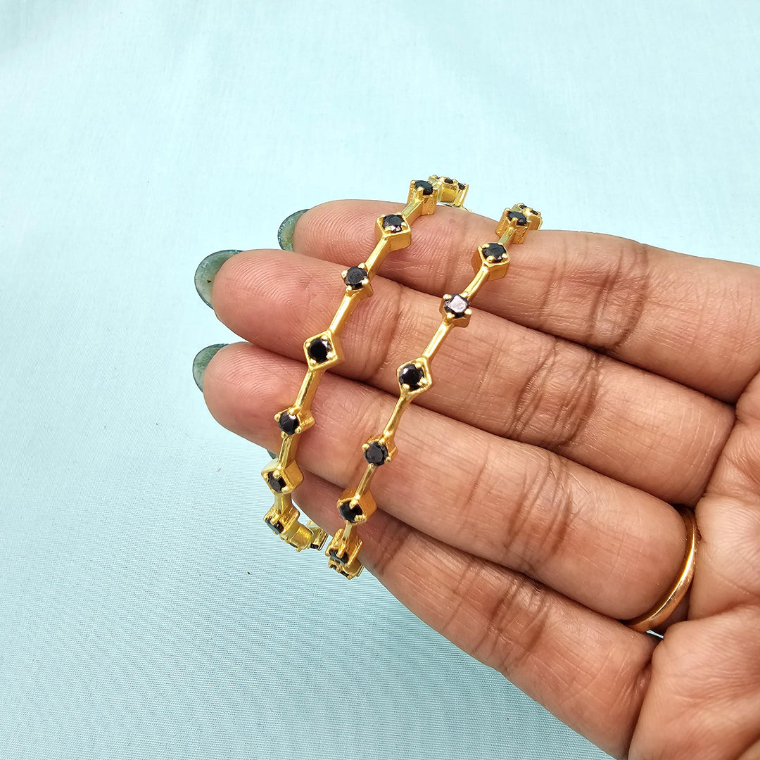 Black Stone silver set