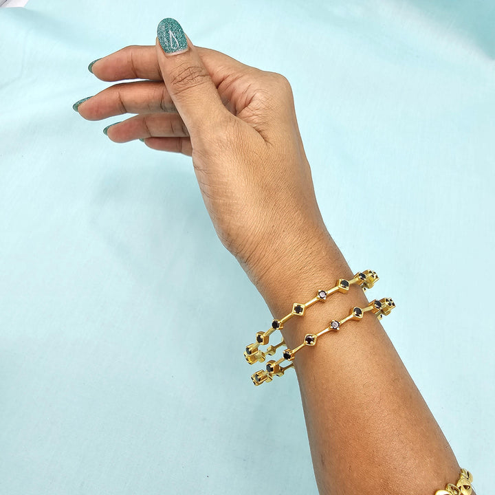 Black Stone silver set