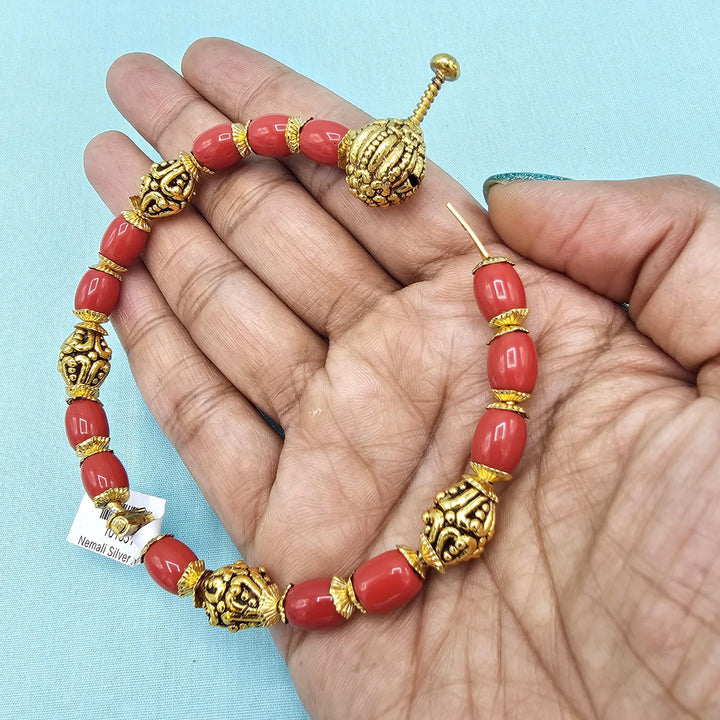 Silver Coral Nakshi bangles