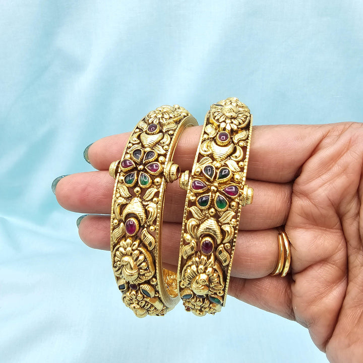 2.6 Silver Nakshi bangles