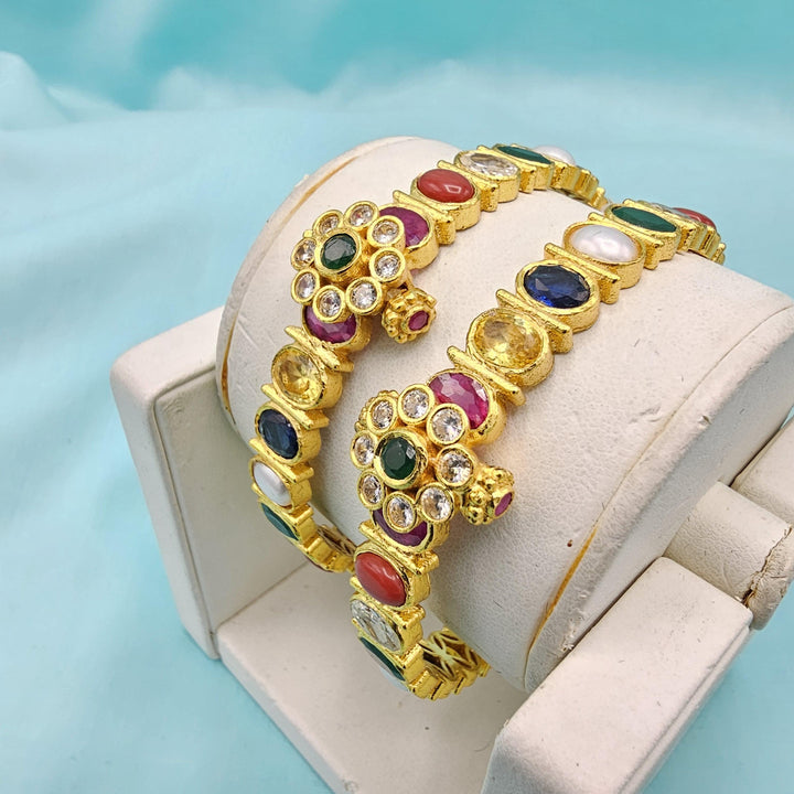 Silver Navaratna Bangles