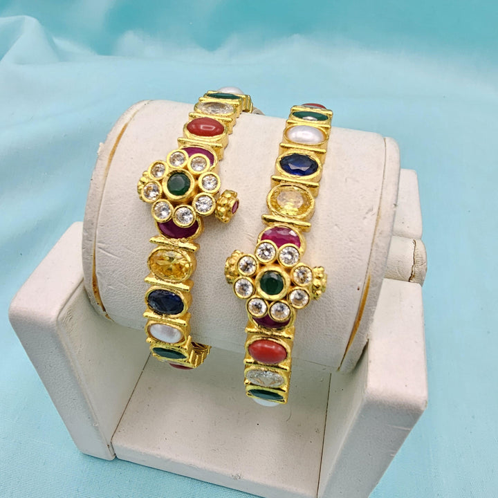Silver Navaratna Bangles