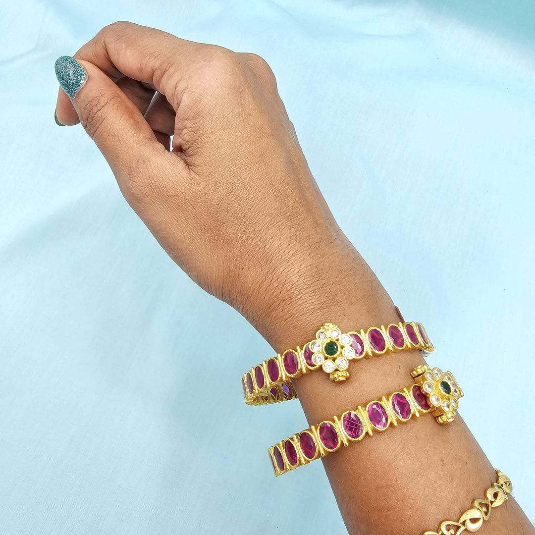 92.5 Ruby pink bangles