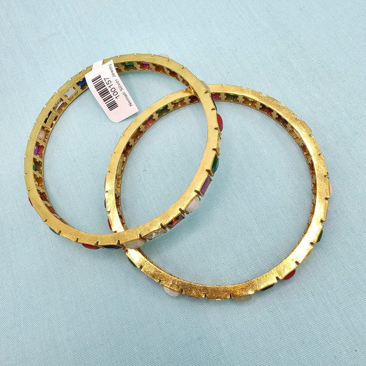 Silver Navaratna bangles