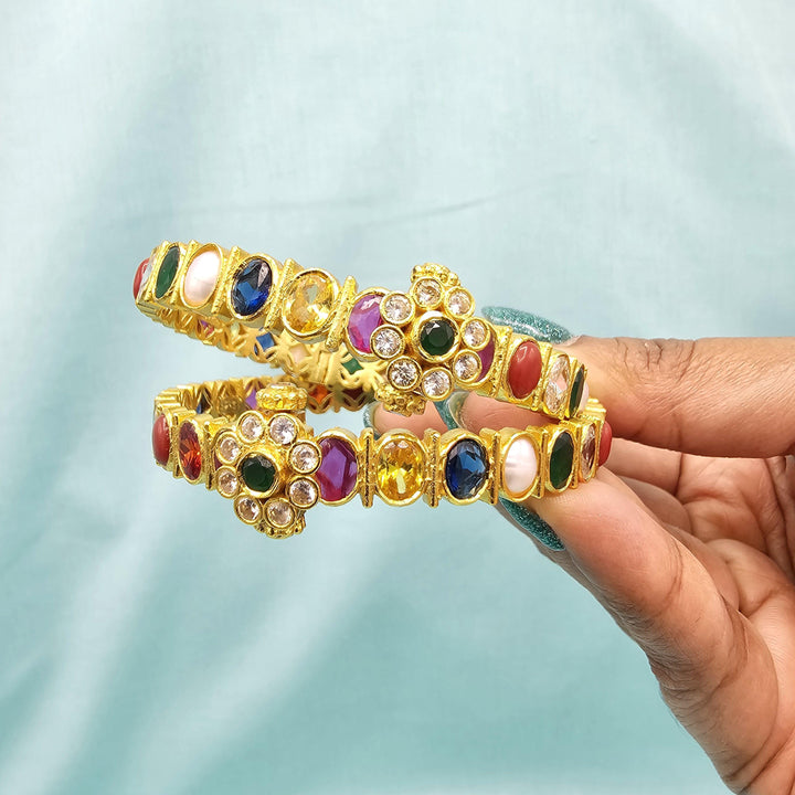 Silver Navaratna Bangles