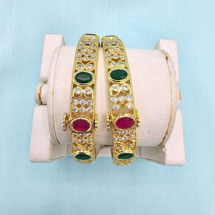 Silver CZ openable bangles