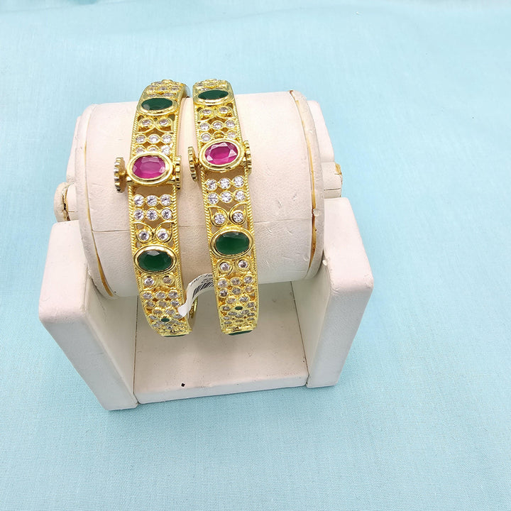 Silver CZ openable bangles