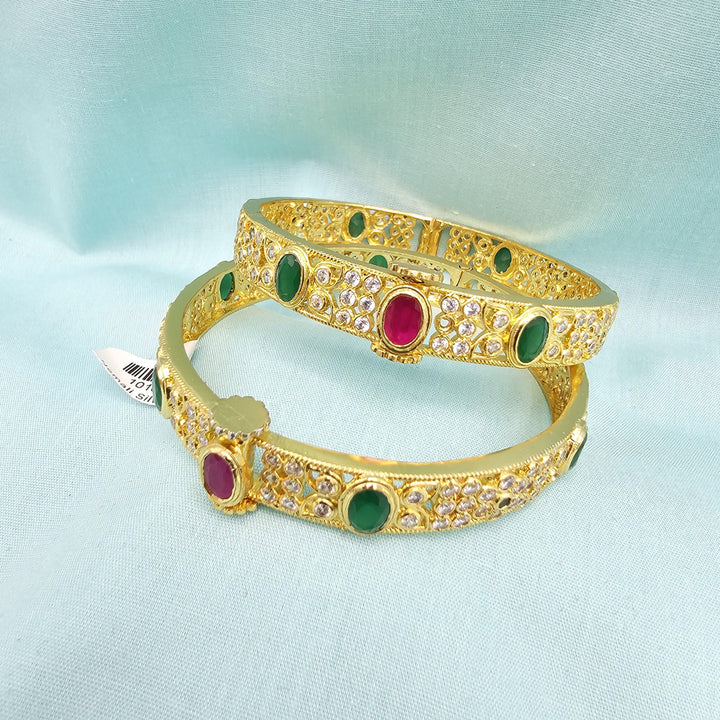 Silver CZ openable bangles