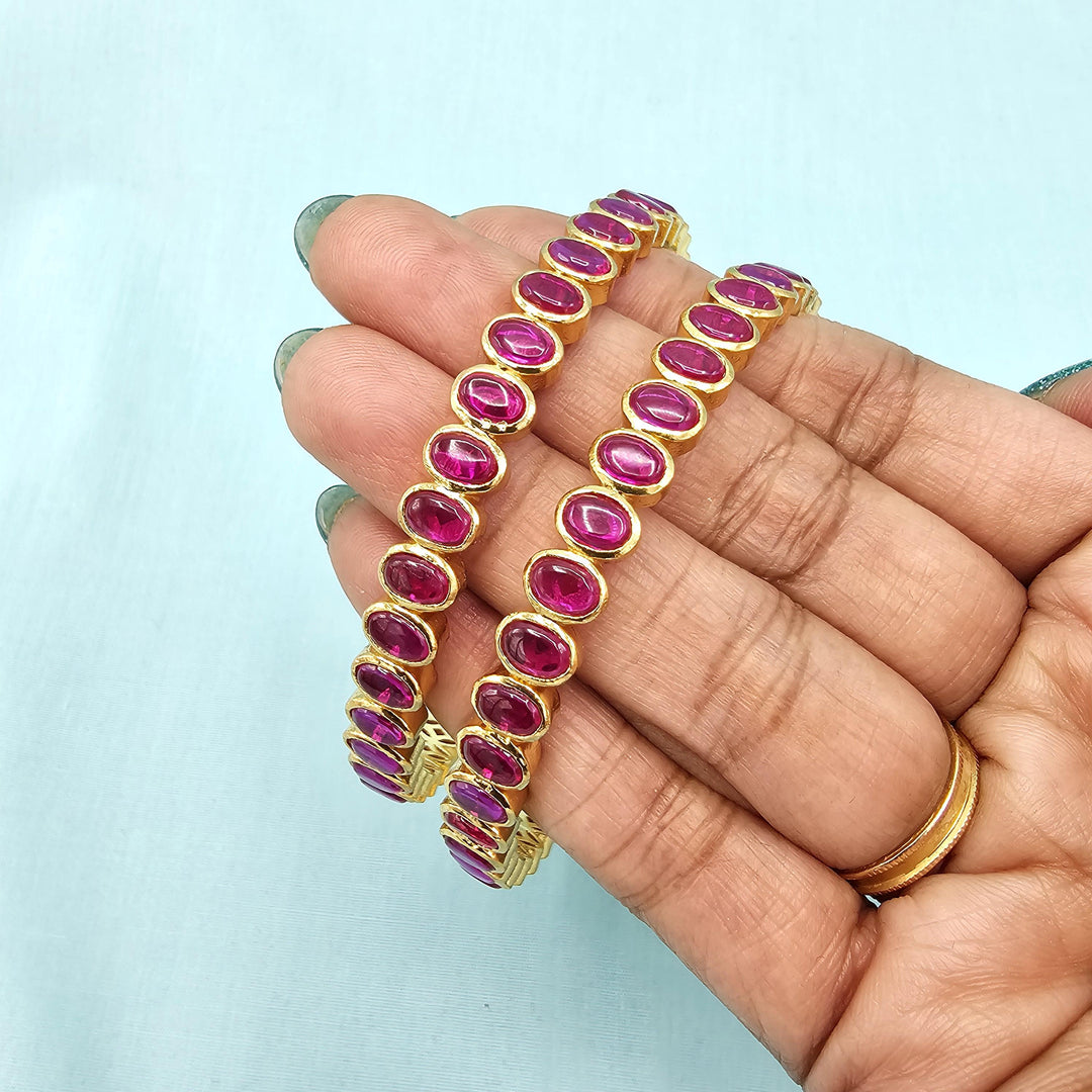 2.8 Silver Ruby bangles