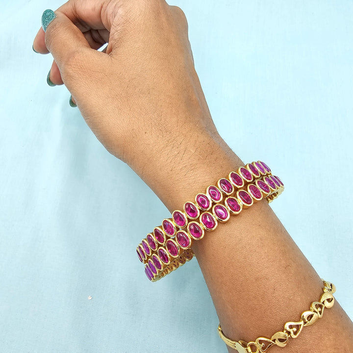 2.8 Silver Ruby bangles