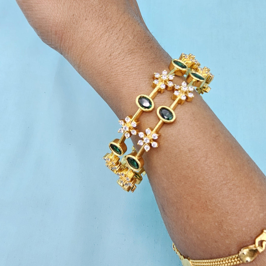 92.5 Emerald CZ bangles