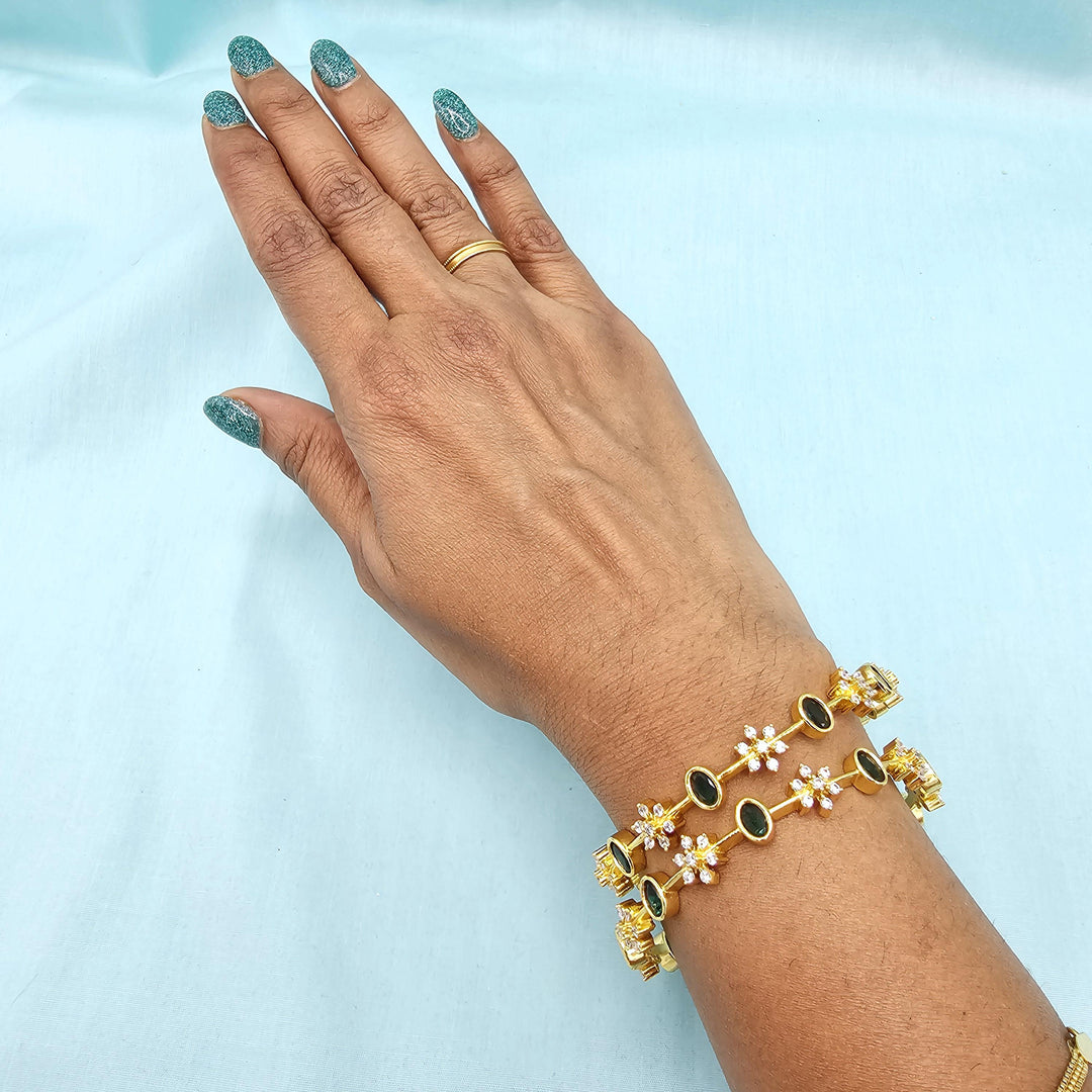 92.5 Emerald CZ bangles