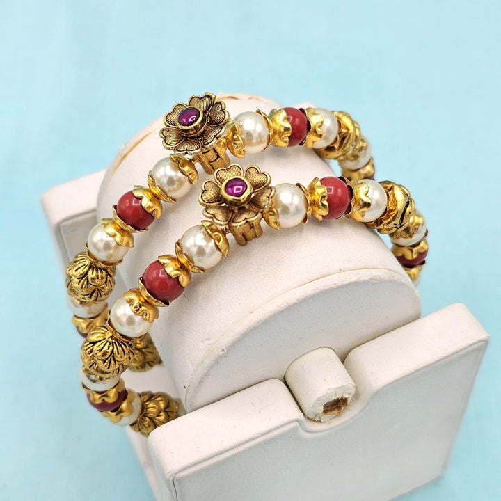 2.8 Silver Coral pearl Nakshi