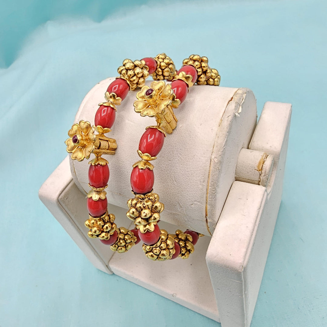 2.8 Coral Nakshi bangles