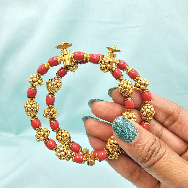 2.8 Coral Nakshi bangles