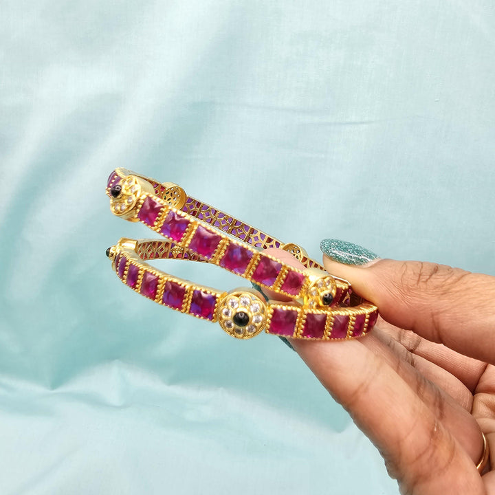 Silver Ruby bangles
