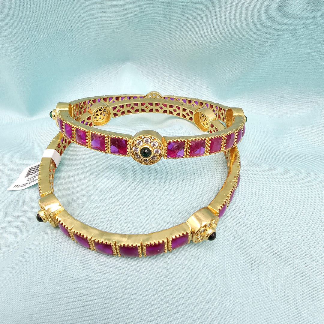 Silver Ruby bangles