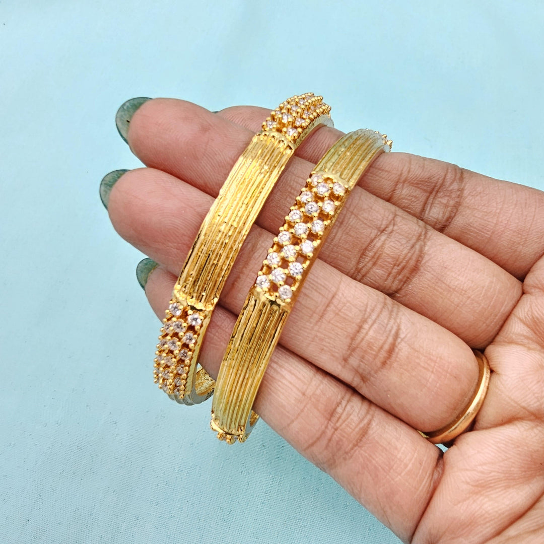 silver CZ Bangle set