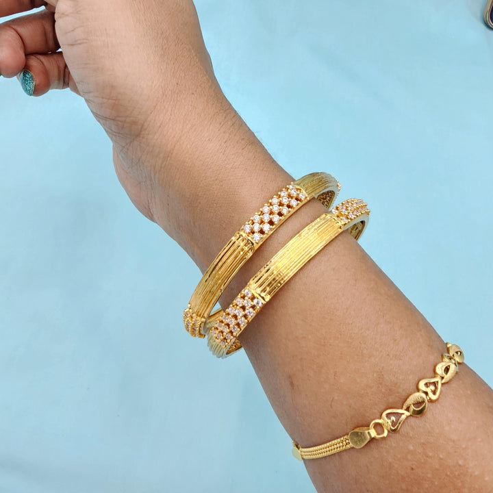 silver CZ Bangle set