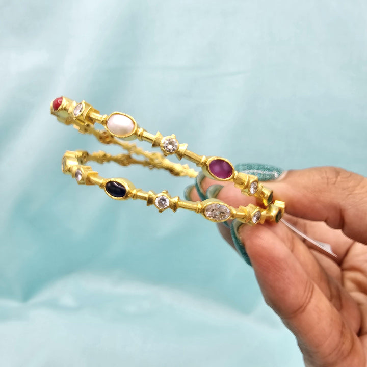 2.6 Silver Navaratna bangles