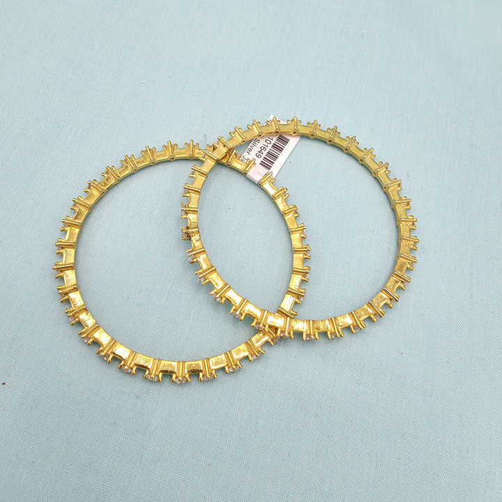 Silver Cz white bangles