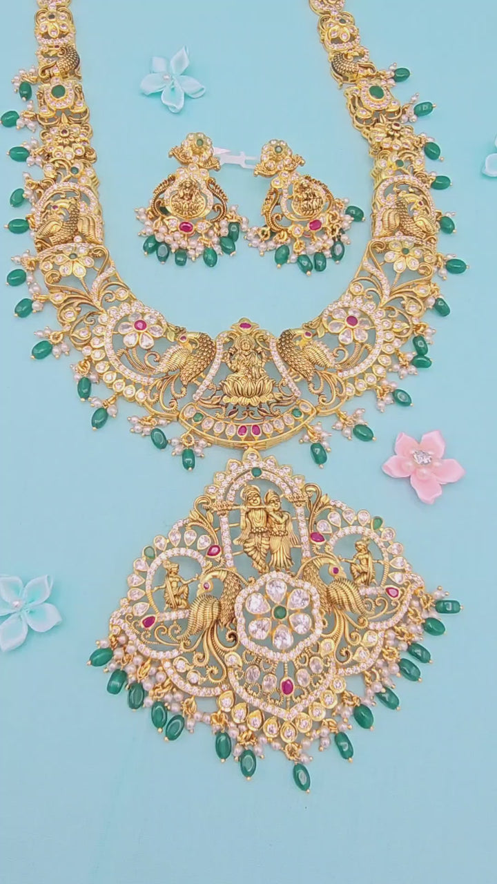 Peacock Bridal Necklace Set