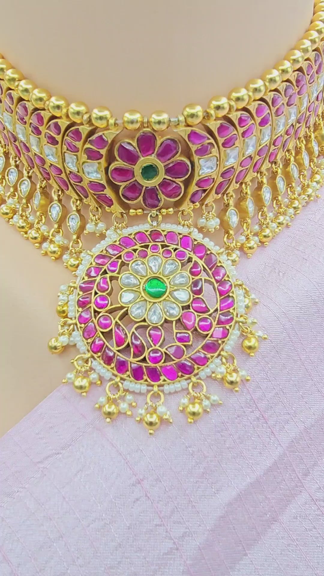2 in One Kundan Choker/ Vaddanam
