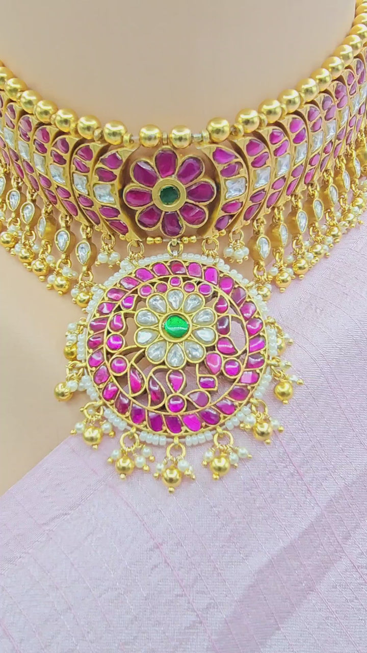 2 in One Kundan Choker/ Vaddanam