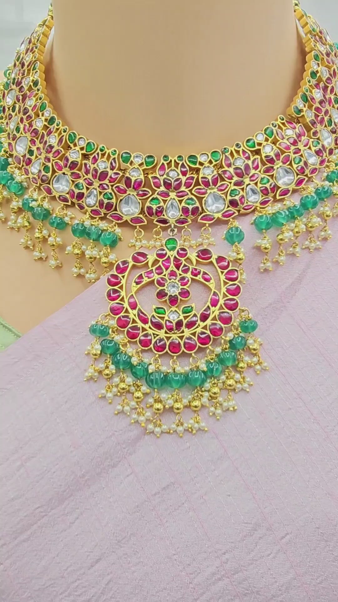 Silver Kundan Bridal Necklace