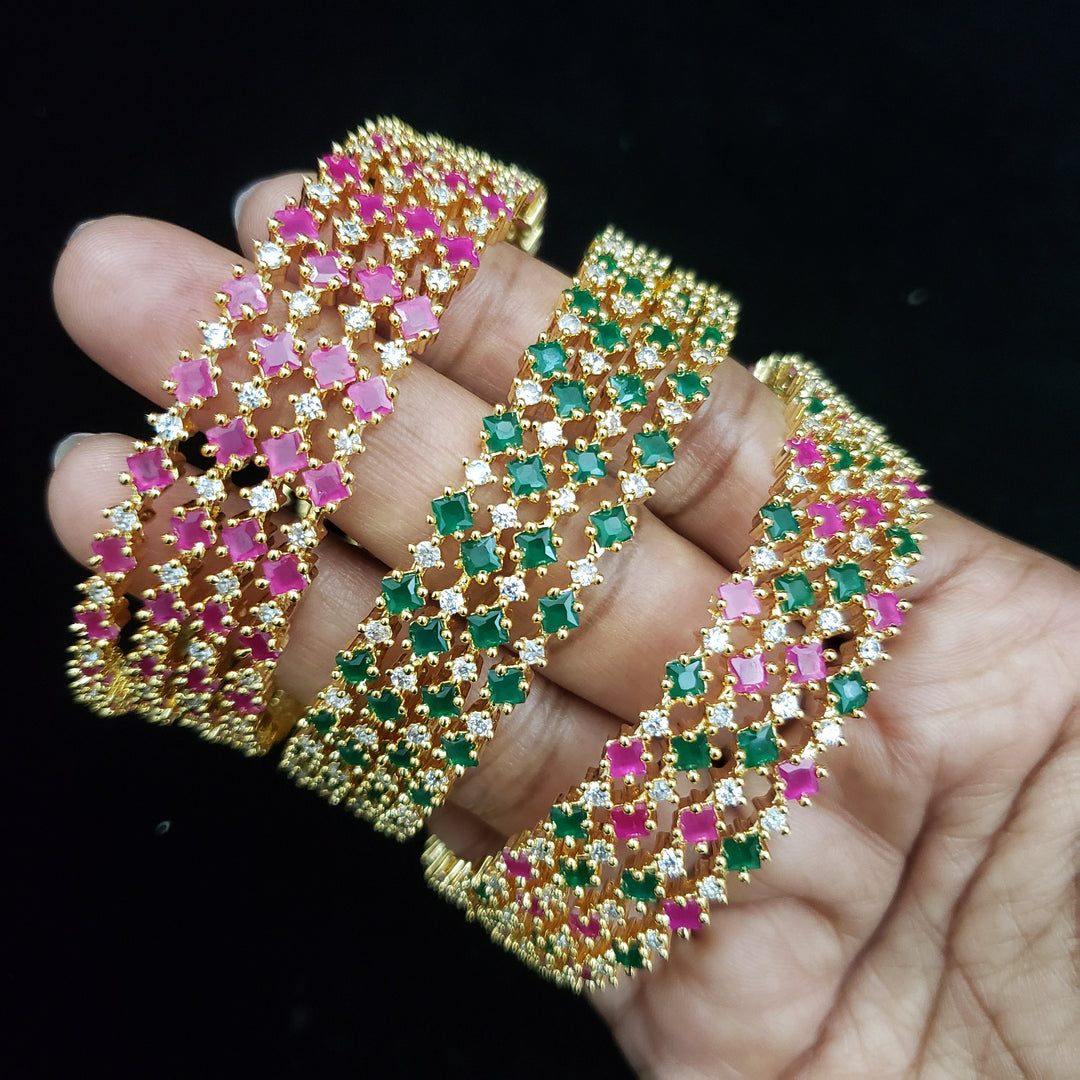 Green CZ Bangles Set