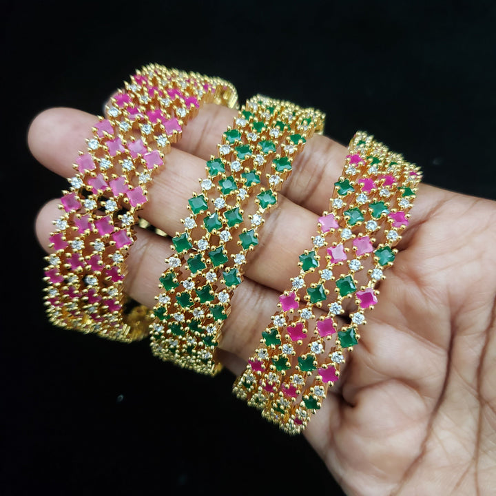 Green CZ Bangles Set